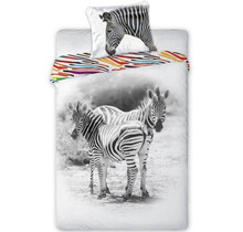 Animal Pictures Dekbedovertrek Zebra 140 x 200 cm + 1 kussensloop 70 x 90 cm 100% katoen