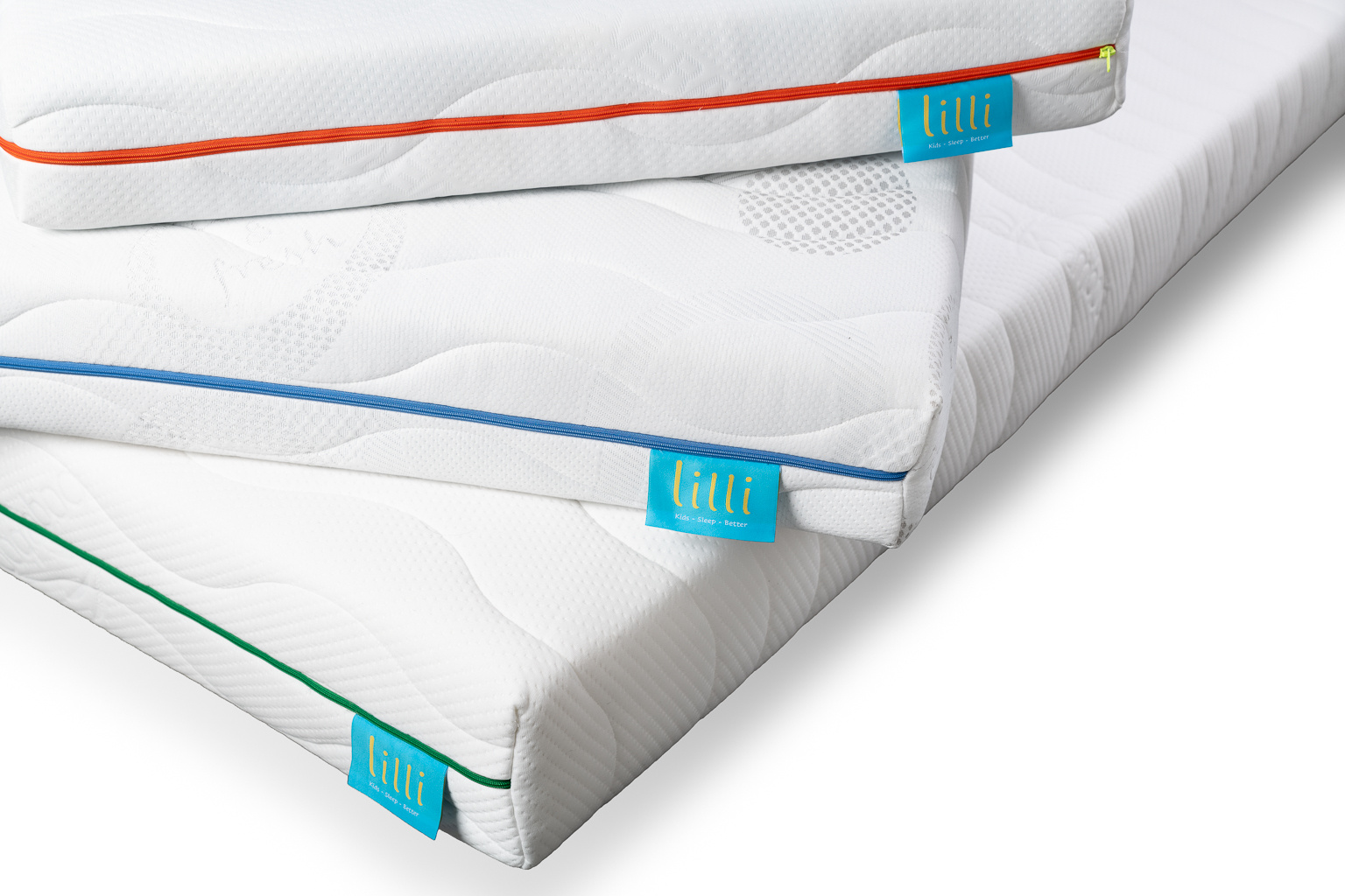 Verschillende Lilli Kids kindermatrassen zonder comfortzones