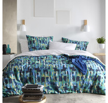 Dekbedovertrek Checkered Sea Green