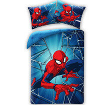 Spider-Man Dekbedovertrek Web - 140 x 200 cm + 50 x 70 cm - Katoen