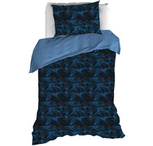 De Witte Lietaer Dekbedovertrek Cobra, Blue Fusion - Eenpersoons - 140 x 220 cm + 60 x 70 cm - Katoen Percal