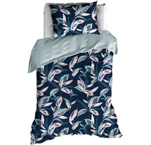 De Witte Lietaer Dekbedovertrek Katoen, Mowgli Pastel Blue - 140 x 200/220 + 60 x 70 cm