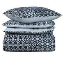 De Witte Lietaer Dekbedovertrek Katoen Satijn, Nickel Blue Fog - 140 x 200/220 + 60 x 70 cm