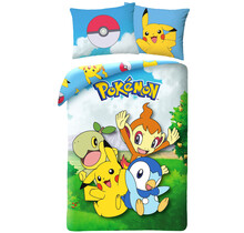 Pokémon Dekbedovertrek, Team - Eenpersoons - 140 x 200 + 70 x 90 cm - Katoen