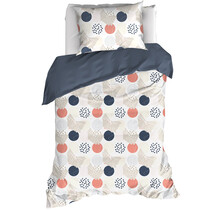 De Witte Lietaer Dekbedovertrek Hermes, Lyon Blue - Eenpersoons - 140 x 220 cm + 60 x 70 cm - Katoen Percal