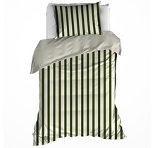 De Witte Lietaer Dekbedovertrek Matcha Winter Moss - 140 x 200/220 + 60 x 70 cm - Katoen Flanel