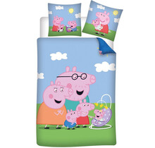 Peppa Pig Dekbedovertrek Family - 140 x 200 + 65 x 65 cm - Polykatoen
