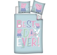 Peppa Pig Dekbedovertrek Best Day - 140 x 200 + 63 x 63 cm - Polyester