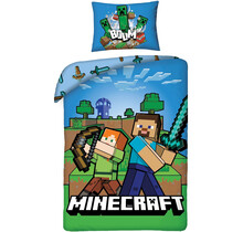 Minecraft Dekbedovertrek Pixel - 140 x 200 cm + 50 x 70 cm - Katoen