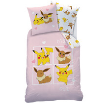 Pokemon Dekbedovertrek Evoli - 140 x 200 + 63 x 63 cm - Katoen