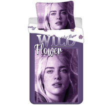 Billie Eilish Dekbedovertrek, Wild Flower - Eenpersoons - 140 x 200 cm / 70 x 90 cm - Katoen