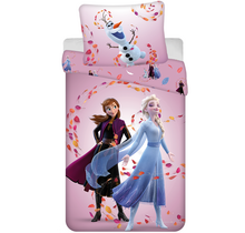 Disney Frozen Dekbedovertrek, Magical Time - Eenpersoons 140 x 200 + 70 x 90 cm - Katoen