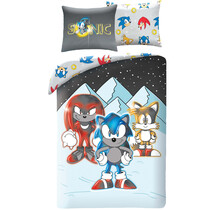 Sonic the Hedgehog Dekbedovertrek, Friends - Eenpersoons - 140 x 200 + 70 x 90 cm - Polyester