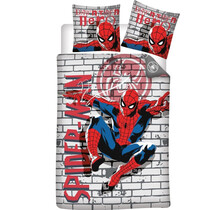 Spider-Man Dekbedovertrek, Downtown Hero - Eenpersoons - 140 x 200 + 65 x 65 cm - Polykatoen