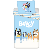 Bluey Dekbedovertrek, Stripes- Eenpersoons - 140 x 200 + 70 x 90 cm  - Katoen