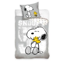 Snoopy Dekbedovertrek, Friends - Eenpersoons - 140 x 200 + 60 x 70 cm - Katoen