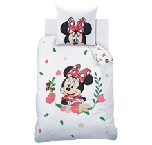 Disney Minnie Mouse  Dekbedovertrek, Flower - 140 x 200 cm + 63 x 63 cm - Katoen