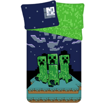 Minecraft Dekbedovertrek, Sssleep Tight - Eenpersoons - 140 x 200 + 70 x 90 cm - Katoen