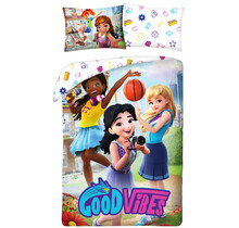 Lego Friends Dekbedovertrek Good Vibes  - 140 x 200 cm + 70 x 90 cm - Katoen