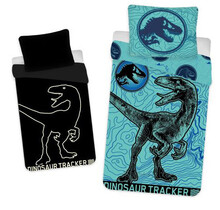 Jurassic World Dekbedovertrek, Tracker Glow in the Dark - 140 x 200 cm + 70 x 90 cm - Katoen