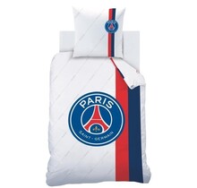 Paris Saint Germain Dekbedovertrek, Retro White - 140 x 200 cm + 63 x 63 cm - Katoen