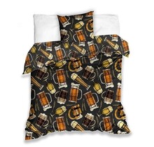 Bier Dekbedovertrek, Proost - 140 x 200 cm + 70 x 90 cm - Katoen