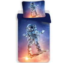 Astronaut Dekbedovertrek, Spaceboard Champion - 140 x 200 + 70 x 90 cm - Polyester