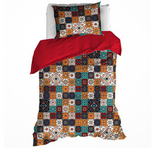 DWL Dekbedovertrek  ankara red dahlia 140x200/220+60x70