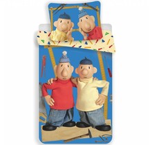 Buurman en Buurman Dekbedovertrek,  A JE TO! - Eenpersoons - 140 x 200 cm + 70 x 90 cm - Katoen