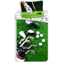 Sport Dekbedovertrek, Golf - 140 x 200 + 70 x 90 cm - Katoen