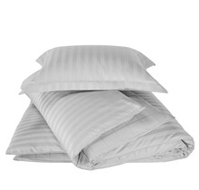 De Witte Lietaer Dekbedovertrek Katoen Satijn, Zygo Silver - 140 x 220 + 60 x 70 cm