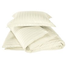 De Witte Lietaer Dekbedovertrek Katoen Satijn, Zygo Ivory - 140 x 220 + 60 x 70 cm