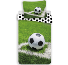 Voetbal Dekbedovertrek, Corner - 140 x 200 cm + 70 x 90 cm - Katoen