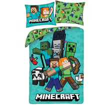 Minecraft Dekbedovertrek Fight Mode - 140 x 200 cm  / 70 x 90 cm - Polyester