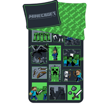 Minecraft Dekbedovertrek Survival Mode - 140 x 200 cm / 70 x 90 cm - Katoen