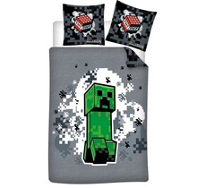 Minecraft dekbedovertrek - Eenpersoons - 140 x 200 cm / 65 x 65 cm - Polycotton