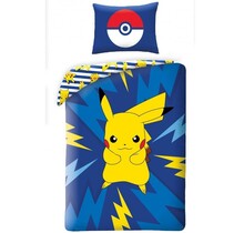 Pokemon Dekbedovertrek, Power - Eenpersoons - 140 x 200 + 65 x 65 cm - Katoen