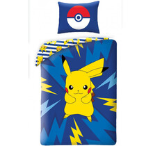Pokemon Dekbedovertrek, Power - Eenpersoons - 140 x 200 cm - Katoen