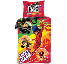 Miraculous Dekbedovertrek, Lucky Charm - Eenpersoons - 140 x 200 cm - Katoen