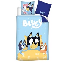 Bluey Dekbedovertrek, Goodnight - Eenpersoons - 140 x 200 + 65 x 65 cm - Katoen
