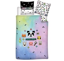 Minecraft Dekbedovertrek, Animals - Eenpersoons - 140 x 200 + 63 x 63 cm - Polyester