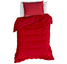 Moodit Dekbedovertrek, Basil Deep Red 140 x 220 + 60 x 70 cm - Katoen