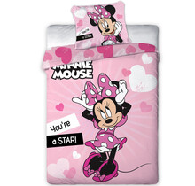 Disney Minnie Mouse Dekbedovertrek, Star - 140 x 200 + 63 x 63 cm - Polyester
