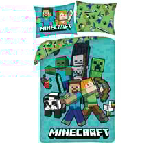 Minecraft Dekbedovertrek Fight Mode - 140 x 200 cm  / 70 x 90 cm - Polyester