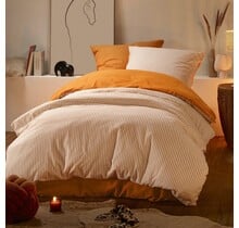 De Witte Lietaer Dekbedovertrek, Cleo Copper - 140 x 220 cm + 60 x 70 cm - 100% Katoen Flanel