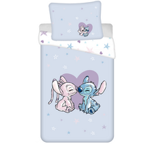 Disney Lilo & Stitch Dekbedovertrek, Hart - Eenpersoons - 140 x 200 + 70 x 90 cm  - Katoen