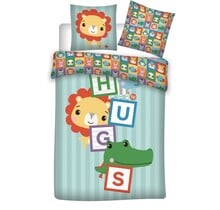 Fisher Price Dekbedovertrek, Hugs - 140 x 200 + 65 x 65 cm - Biologisch Katoen