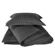 De Witte Lietaer Dekbedovertrek Katoen Satijn, Zygo Ebony - 140 x 220 + 60 x 70 cm