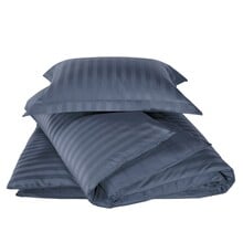 De Witte Lietaer Dekbedovertrek Katoen Satijn, Zygo Indigo - 140 x 220 + 60 x 70 cm