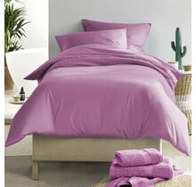 De Witte Lietaer Dekbedovertrek Katoen Satijn, Olivia Smoky Grape - 140 x 200/220 + 60 x 70 cm